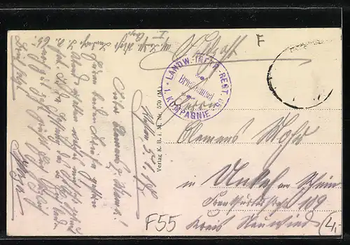 AK Flabas b. Verdun, Ortsansicht aus der Vogelschau