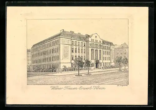 Künstler-AK Wien, Wiener Frauen-Erwerb-Verein, Wiedener Gürtel 68