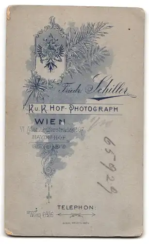 Fotografie Friedr. Schiller, Wien, Mariahilferstr. 107, Junge Dame mit Hochsteckfrisur