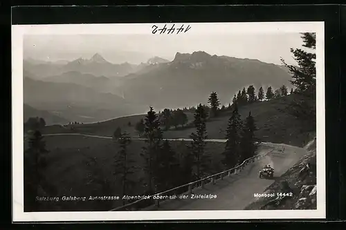 AK Salzburg, Gaisberg, Autostrasse, Alpenblick oberhalb der Zistelalpe