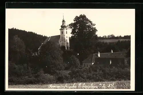 AK Raabs an der Thaya, Eibenstein, Ortsansicht mit Kirche