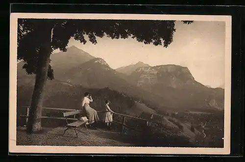 AK Dornbirn, Albertshöhe mit Blick auf den Staufen