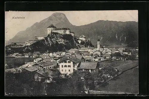 AK Kufstein, Ortsansicht aus der Vogelschau