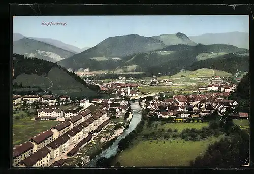 AK Kapfenberg, Totalansicht mit Bergpanorama