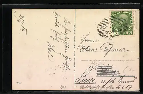 AK Kapfenberg, Totalansicht aus der Vogelschau mit Kirche