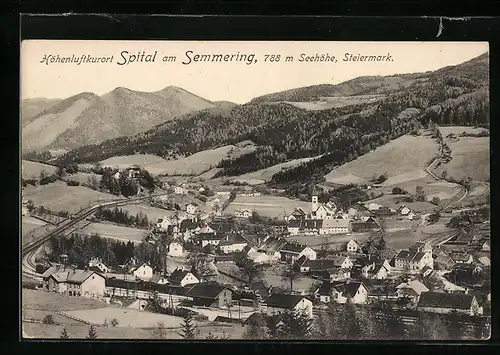 AK Spital am Semmering, Totalansicht mit Kirche