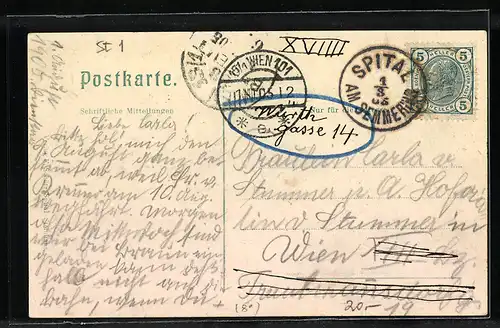 AK Spital a. S., Totalansicht aus der Vogelschau