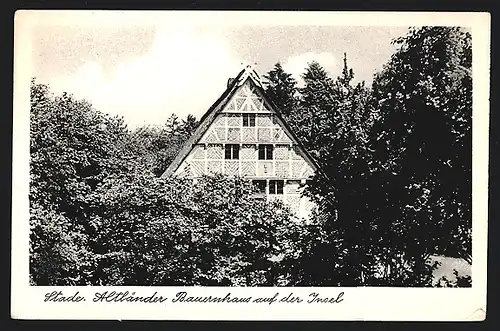 AK Stade, Altländer Bauernhaus auf der Insel