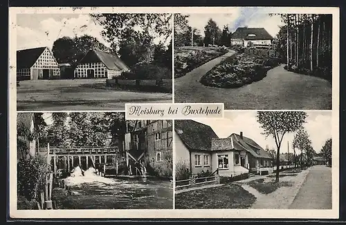 AK Moisburg bei Buxtehude, Strassenpartie mit Bürgerhäusern