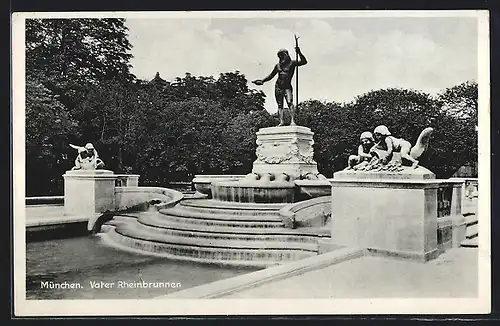 AK München, Am Vater Rheinbrunnen