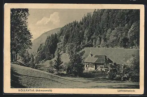 AK Höllental i. Schwarzwald, An der Löffelschmiede