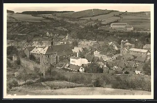 AK Bad Münstereifel, Ortsansicht mit Stadtmauer