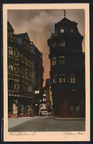 AK Alt-Frankfurt, Antiquitäten-und Kunsthandlung am Luther-Eck