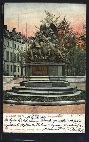 AK Hamburg-Neustadt, Kriegerdenkmal in der Esplanade