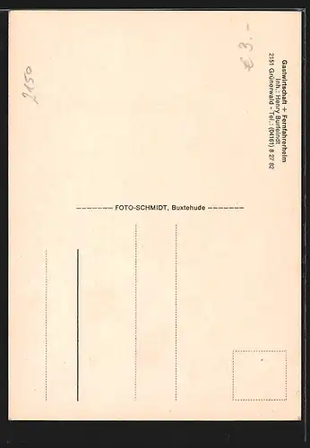 AK Buxtehude - Grüner Wald, Gastwirtschaft u. Fernfahrerheim Zum grünen Walde, Inh. Henry Burfeindt