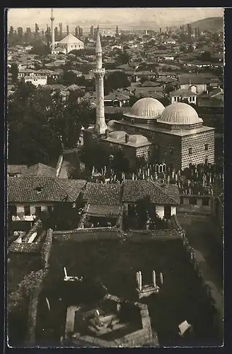 AK Skopje, Stadtansicht mit Minaretten