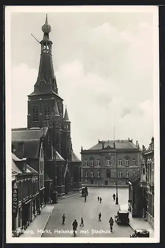 AK Tilburg, Markt, Heikekerk met Stadthuis