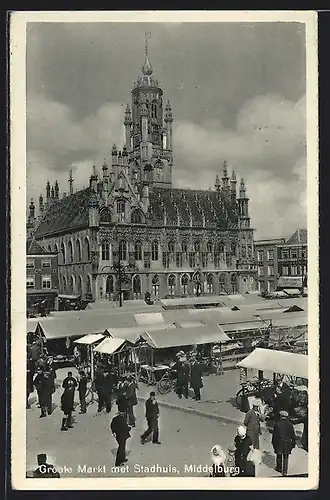 AK Middelburg, Groote Markt met Stadhuis