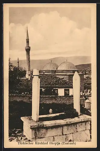 AK Skopje / Ueskueb, Partie am türkischen Friedhof
