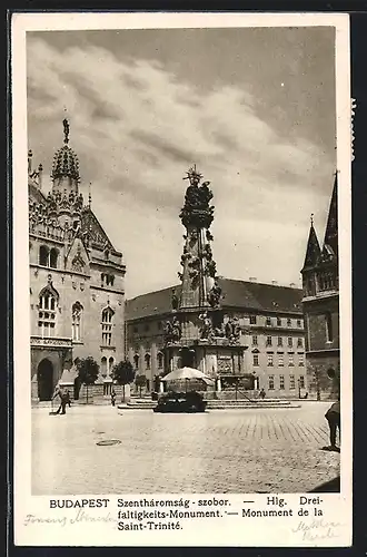 AK Budapest, Dreifaltigkeits-Monument