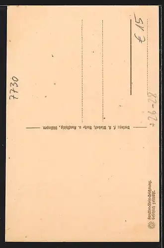 Steindruck-AK Villingen /Schwarzwald, Riettor mit Verzierungen