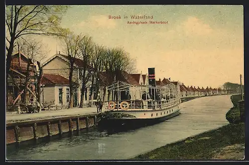 AK Broek in Waterland, Aanlegeplaats Markerboot, Dampferanlegestelle
