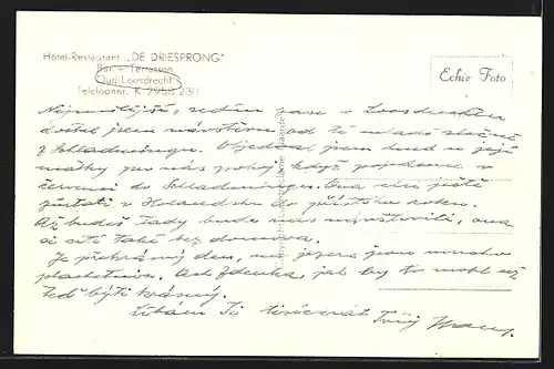 AK Oud-Loosdrecht, Hotel-Restaurant De Driesprong