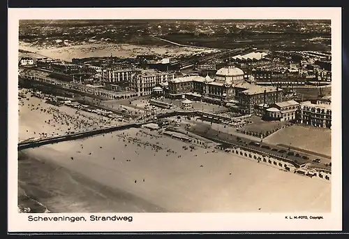 AK Scheveningen, Blick auf den Strandweg