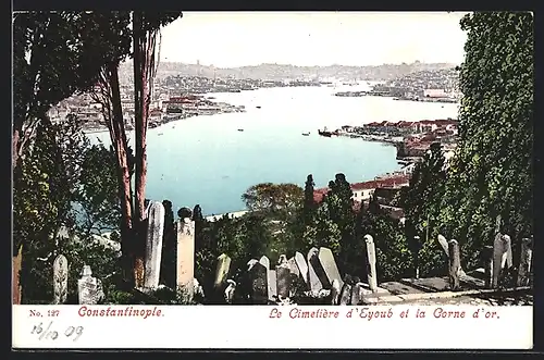 AK Constantinople, Le Cimetière d`Eyoub et la Corne d`or