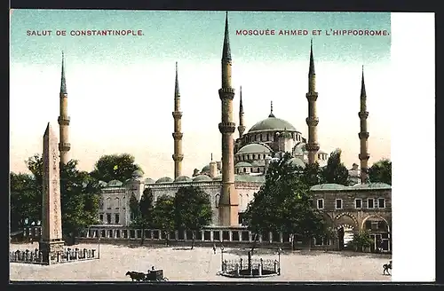 AK Constantinople, Mosquee Ahmed et l'Hippodrome
