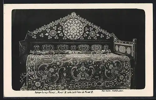 AK Constantinople, Top Kapi, Trone de Murad IV.