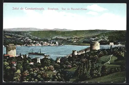 AK Constantinople, Bosphore, Vue de Roumeli-Hissar