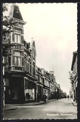 AK Winterswijk, Misterstraat mit Radfahrer