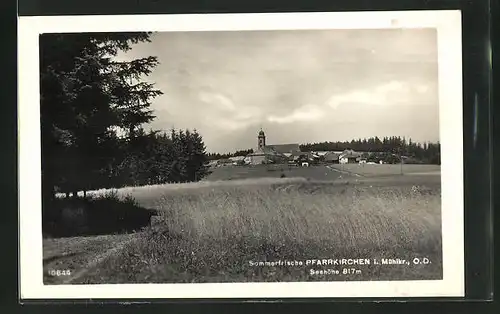 AK Pfarrkirchen i. Mühlkreis, Panoramablick auf den Ort