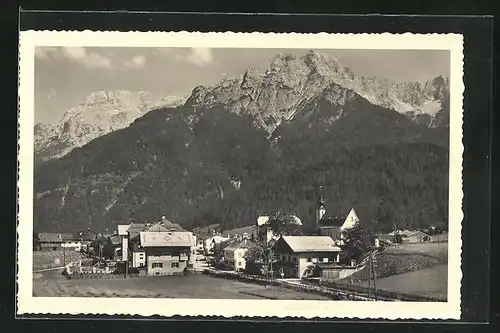 AK Waidring, Blick auf das Dorf und die Steinberge