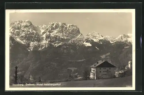 AK Iselsberg, Hotel Iselsbergerhof gegen die Alpen