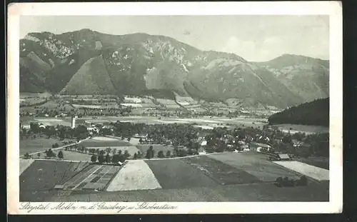 AK Molln im Steyrtal, Ortspanorama mit Blick zum Gaisberg und Schoberstein