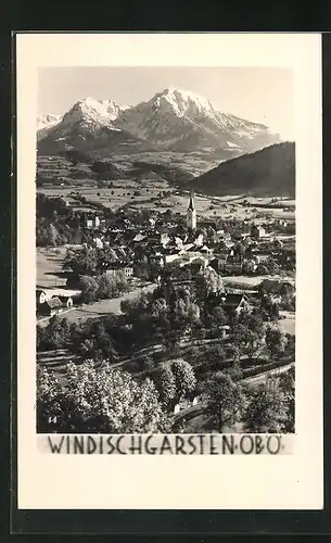 AK Windischgarsten, Gesamtansicht mit Alpenpanorama