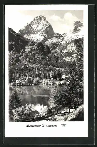 AK Hinterstoder, Blick über den See zur Posterlucke