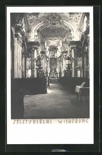 AK Wilhering, Innenansicht der Stiftskirche