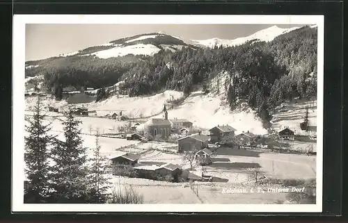 AK Kelchsau, Unteres Dorf im Winter
