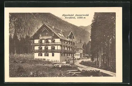 AK Ammerwald, Motiv vom Alpenhotel
