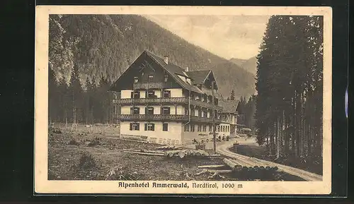 AK Reutte, Ammerwald, Motiv vom Alpenhotel