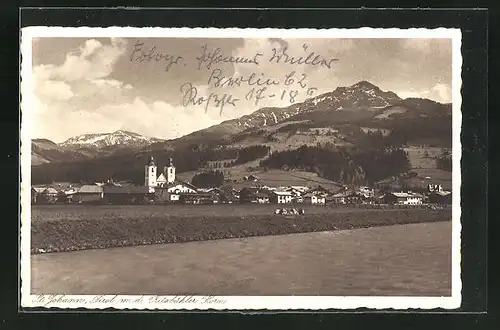 AK St. Johann, Ortsansicht mit dem Kitzbühler Horn