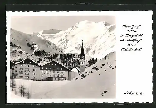 AK Ober-Gurgel, Hotel Gurgl mit Schalfkogl