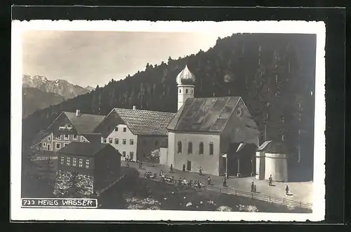 AK Heilig Wasser, Blick auf die Wallfahrtskirche