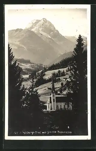 AK Kirchberg, Kirche mit Blick auf grossen Rettenstein