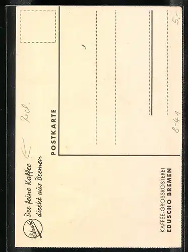 Künstler-AK Eduscho-Kaffee, Reklame, Landschaftsbild