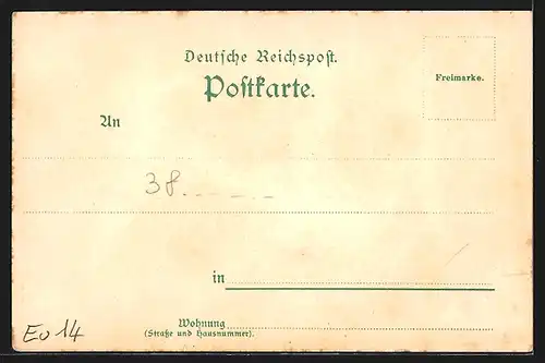 Lithographie Brocken, Brocken-Hotel, Zugfahrt durch die Berge