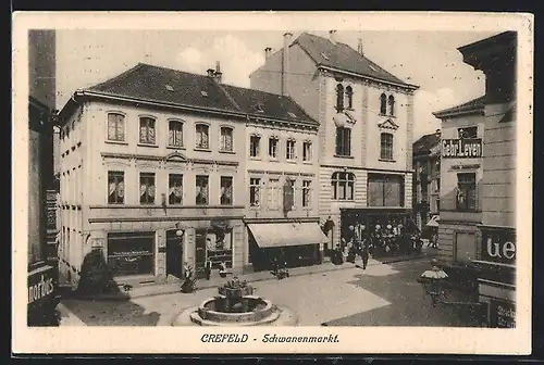 AK Crefeld, Partie am Schwanenmarkt